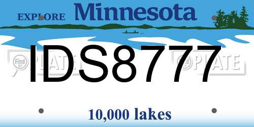 IDS8777 Minnesota License Plate