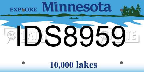 IDS8959 Minnesota License Plate