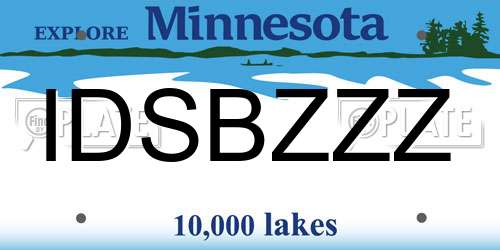 IDSBZZZ Minnesota License Plate