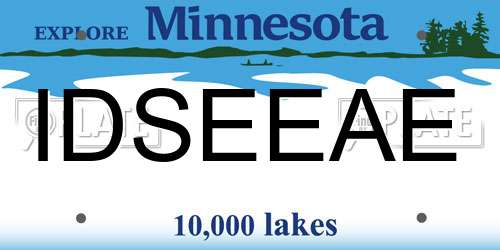 IDSEEAE Minnesota License Plate