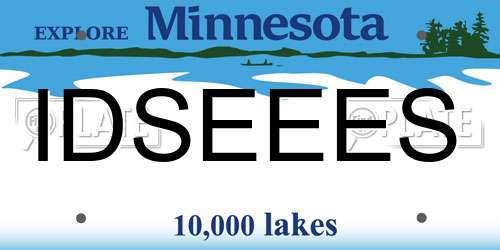 IDSEEES Minnesota License Plate