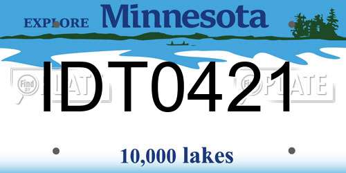 IDT0421 Minnesota License Plate
