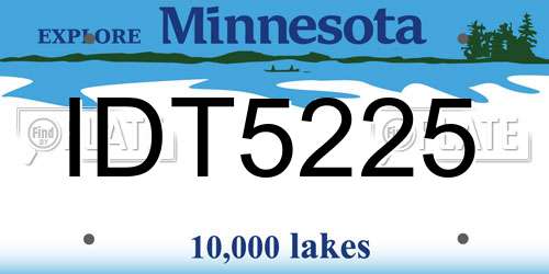 IDT5225 Minnesota License Plate