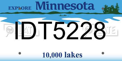 IDT5228 Minnesota License Plate