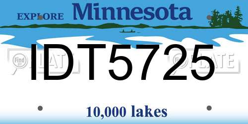 IDT5725 Minnesota License Plate
