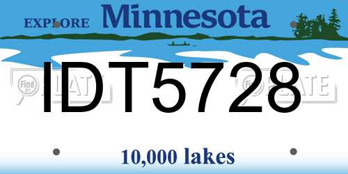 IDT5728 Minnesota License Plate