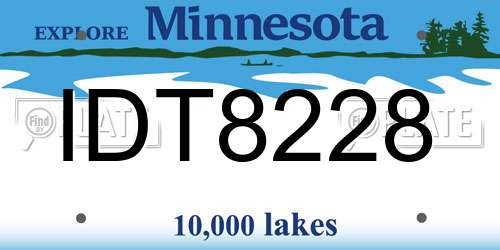 IDT8228 Minnesota License Plate