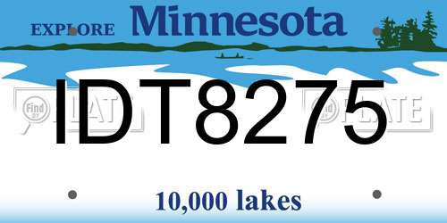 IDT8275 Minnesota License Plate