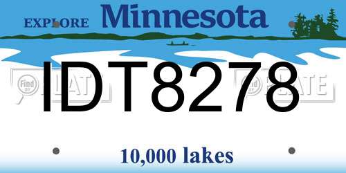 IDT8278 Minnesota License Plate