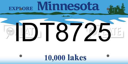 IDT8725 Minnesota License Plate