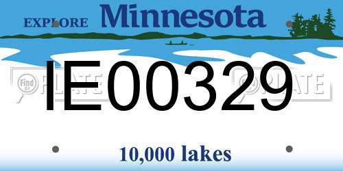 IE00329 Minnesota License Plate