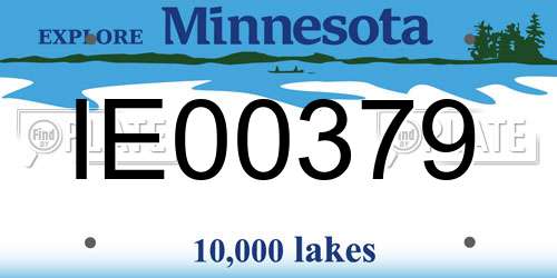 IE00379 Minnesota License Plate