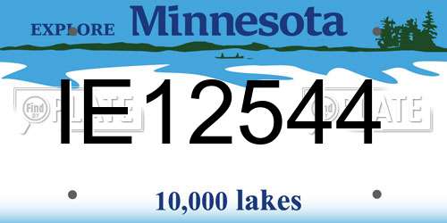IE12544 Minnesota License Plate