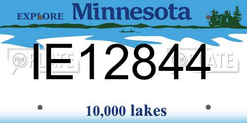 IE12844 Minnesota License Plate