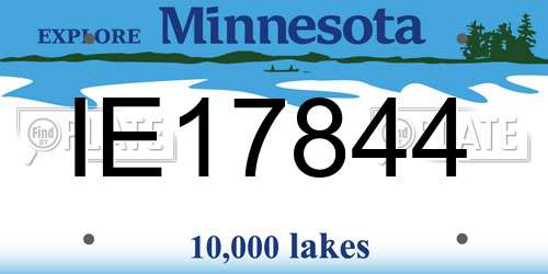 IE17844 Minnesota License Plate