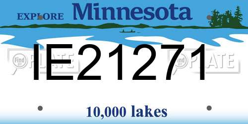 IE21271 Minnesota License Plate