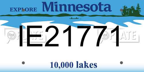 IE21771 Minnesota License Plate
