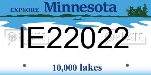 IE22022 Minnesota License Plate