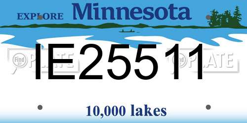 IE25511 Minnesota License Plate