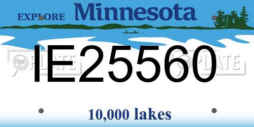 IE25560 Minnesota License Plate