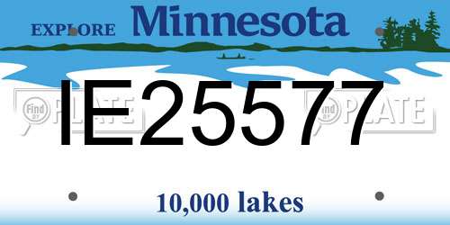 IE25577 Minnesota License Plate