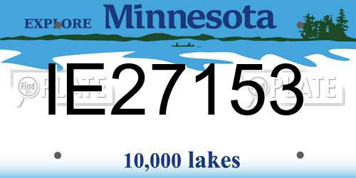 IE27153 Minnesota License Plate