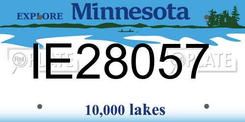 IE28057 Minnesota License Plate