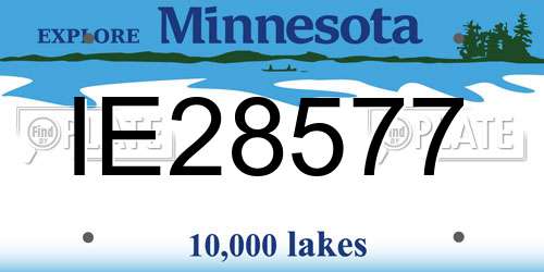 IE28577 Minnesota License Plate