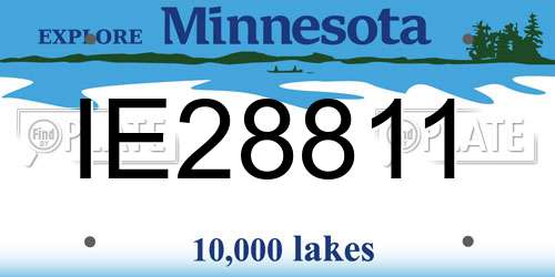 IE28811 Minnesota License Plate