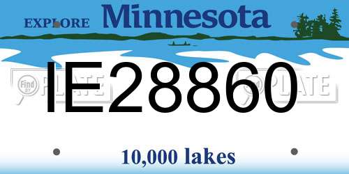 IE28860 Minnesota License Plate