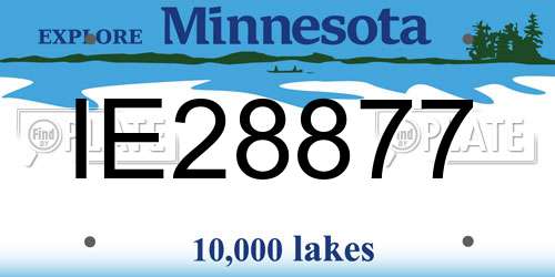 IE28877 Minnesota License Plate