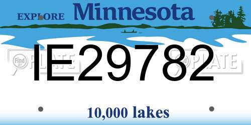 IE29782 Minnesota License Plate