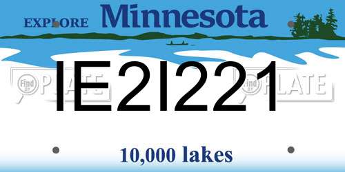 IE2I221 Minnesota License Plate