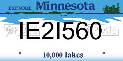IE2I560 Minnesota License Plate