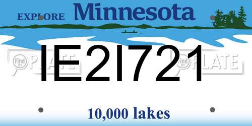 IE2I721 Minnesota License Plate