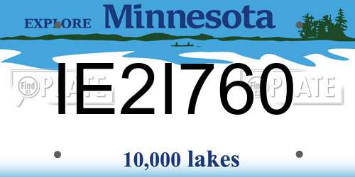 IE2I760 Minnesota License Plate