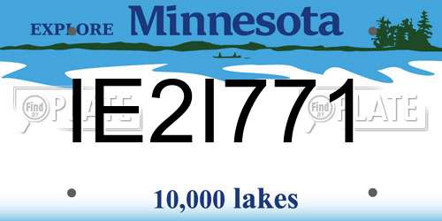 IE2I771 Minnesota License Plate