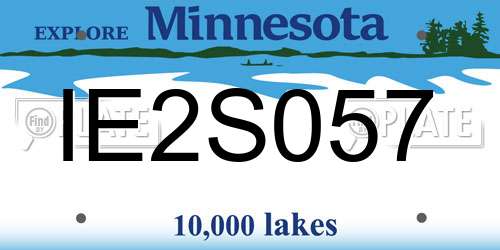 IE2S057 Minnesota License Plate