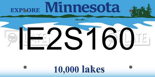 IE2S160 Minnesota License Plate