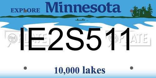 IE2S511 Minnesota License Plate