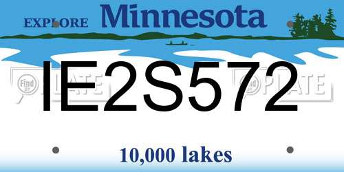 IE2S572 Minnesota License Plate
