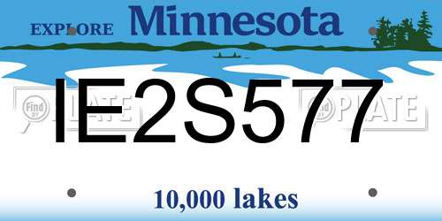 IE2S577 Minnesota License Plate