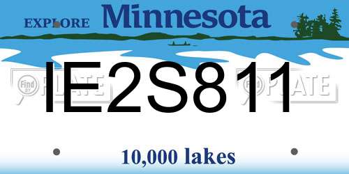 IE2S811 Minnesota License Plate