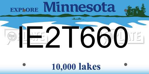 IE2T660 Minnesota License Plate