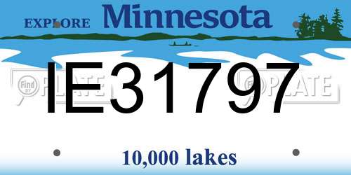 IE31797 Minnesota License Plate