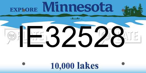 IE32528 Minnesota License Plate