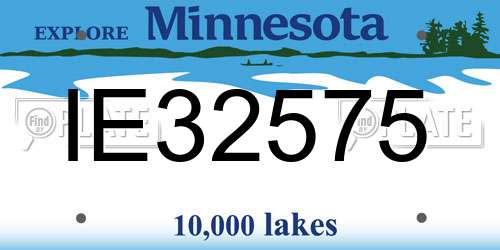 IE32575 Minnesota License Plate