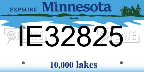 IE32825 Minnesota License Plate