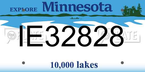 IE32828 Minnesota License Plate