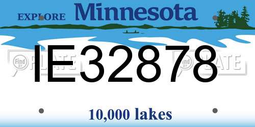 IE32878 Minnesota License Plate